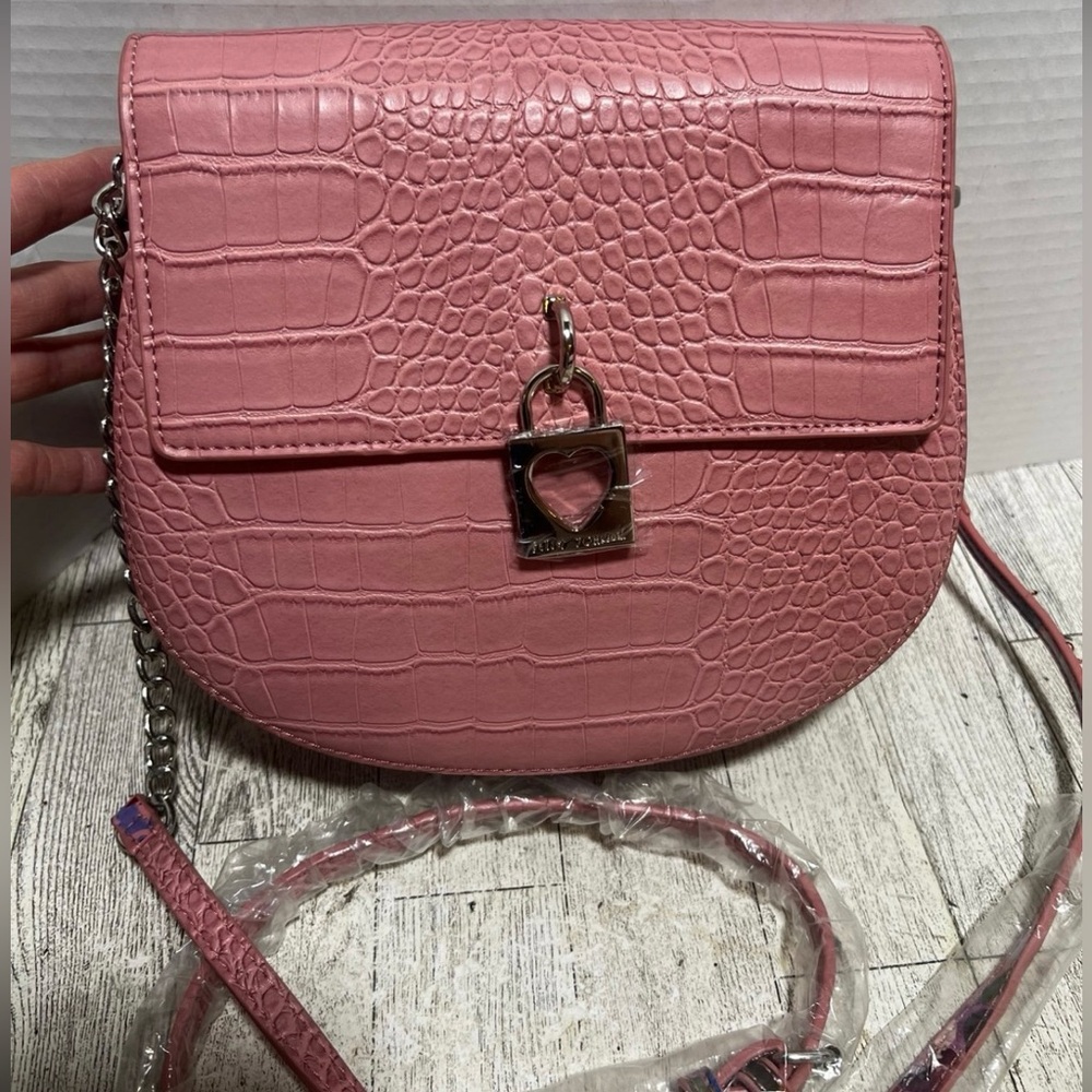 Betsey Johnson XOMIMI Blush Floral Crossbody Bag With Heart Logo New With Tag